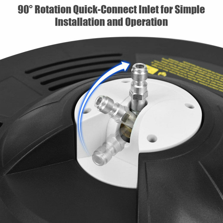 3000psi 16 Inch Pressure Washer Surface Cleaner Attachment with 2 Nozzles