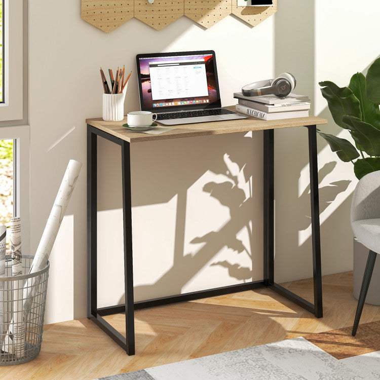 31 Inch Folding Computer Desk Writing Study Desk for Home Office