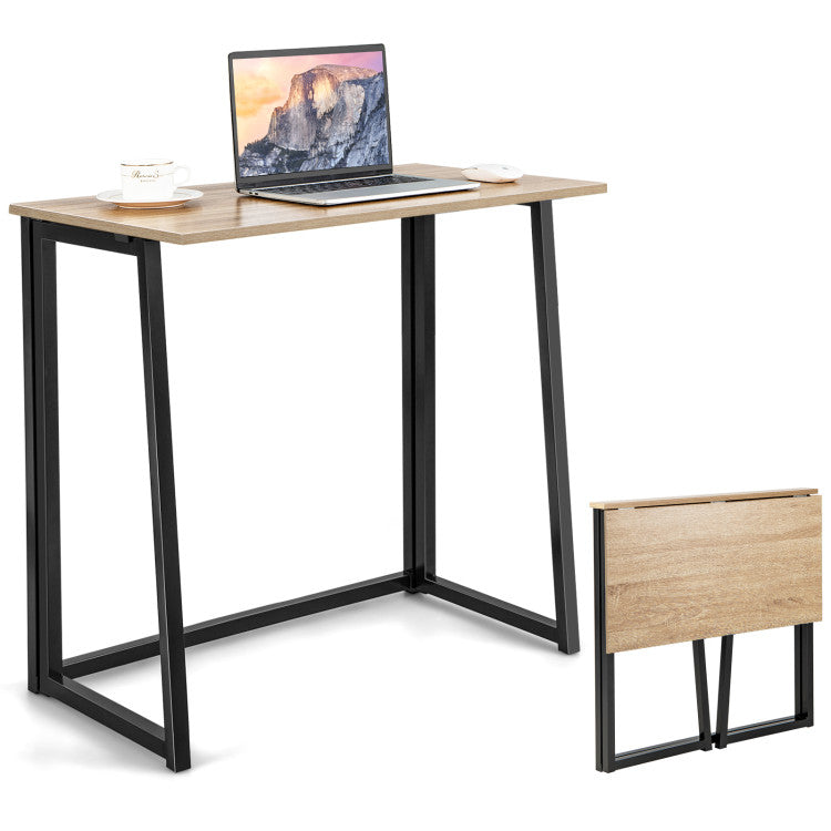 31 Inch Folding Computer Desk Writing Study Desk for Home Office