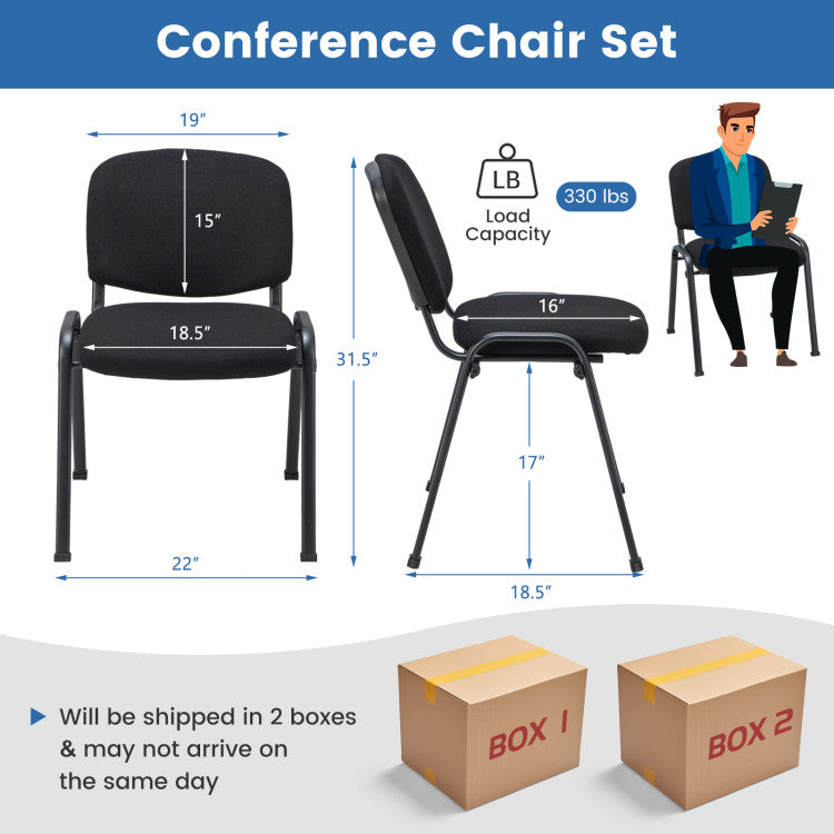 330lbs 5 Pieces Conference Office Chair Set for Guest Reception