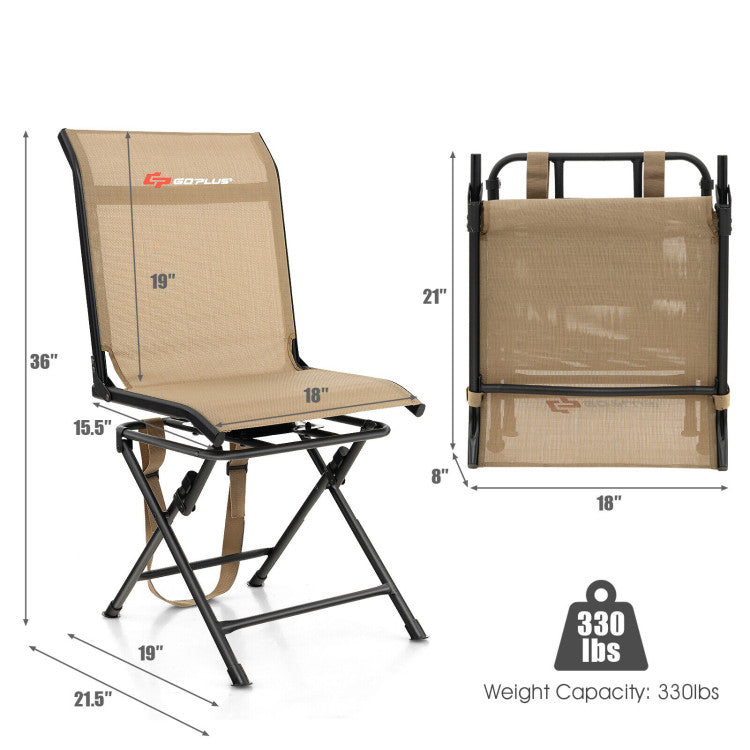 360-degree Swivel Foldable Camping Chair for All-weather Outdoor