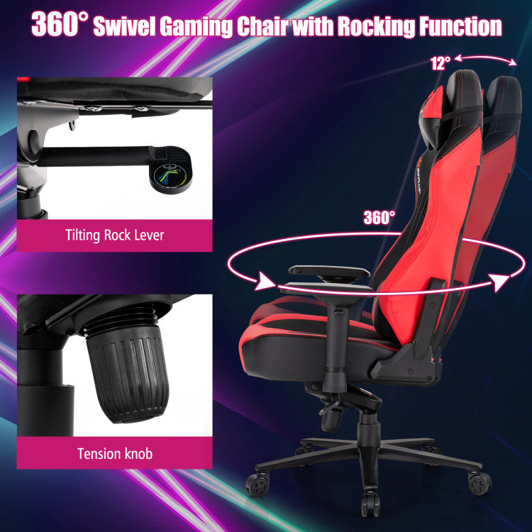 360° Swivel Computer Gaming Chair with Casters for Office and Bedroom