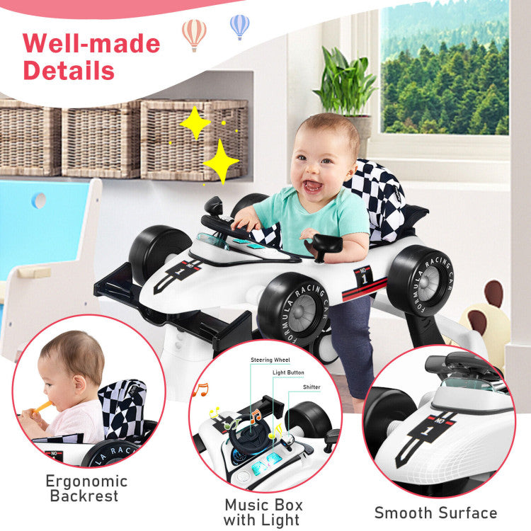 4-in-1 Folding Baby Stroller Baby Walker with Adjustable Height