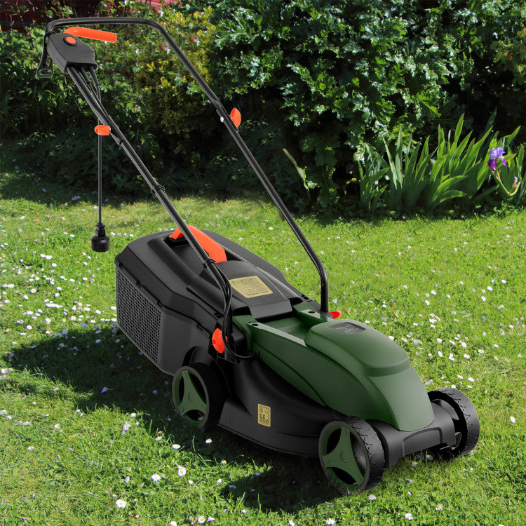 4015 Rpm Electric Corded Lawn Mower with Collection Box and 3 Adjustable Height