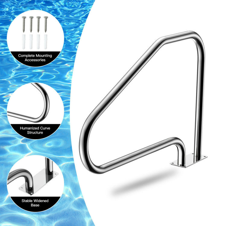 49 Inch Stainless Steel Mounted Swimming Pool Stair Rail