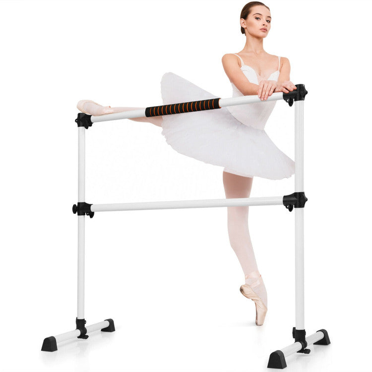 4 Feet Ballet Barre with 6-Level Adjustable Height for Home and Dance Studio