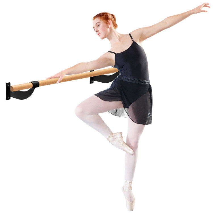 4 Feet Wall-Mounted Yoga Ballet Barre for Beginners and Dancers