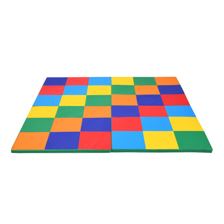 58 Inch Toddler Foam Play Mat Baby Folding Activity Floor Mat