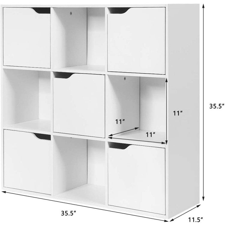 6/9 Cube Wood Organizer Storage Unit Bookcase for Home and Office