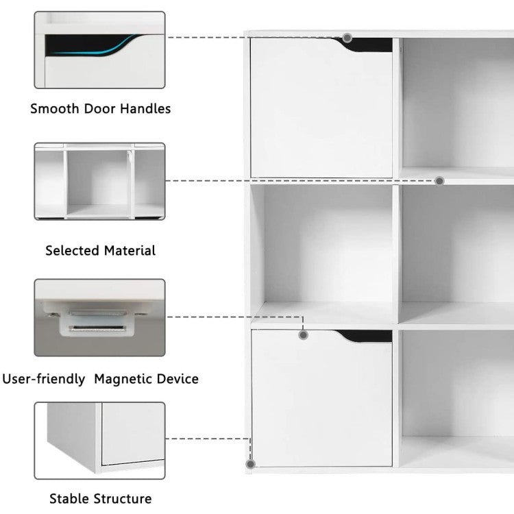 6/9 Cube Wood Organizer Storage Unit Bookcase for Home and Office