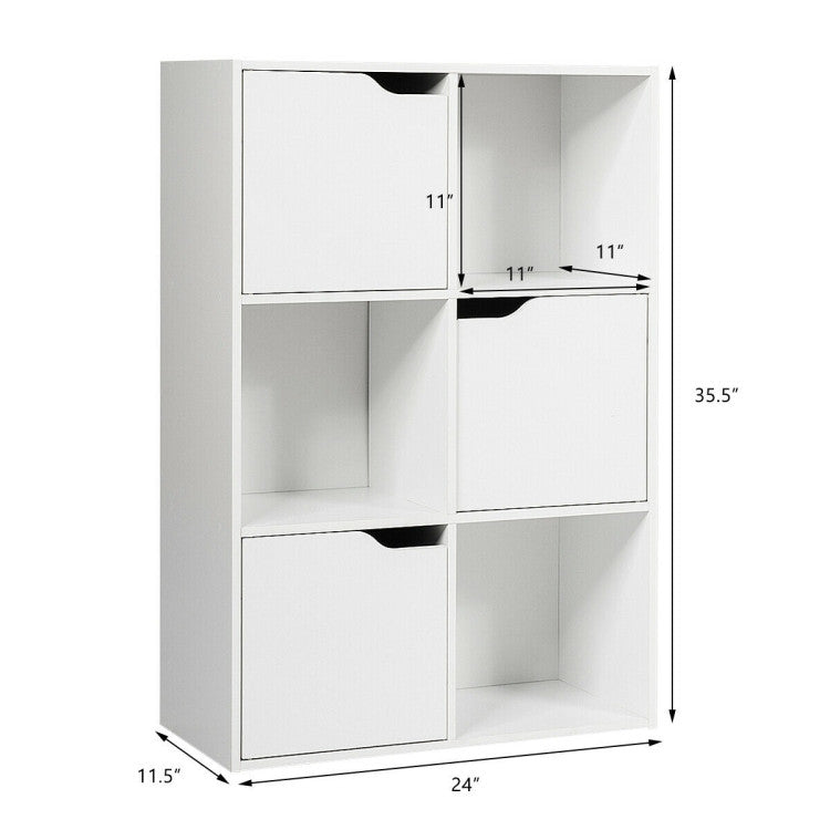 6/9 Cube Wood Organizer Storage Unit Bookcase for Home and Office