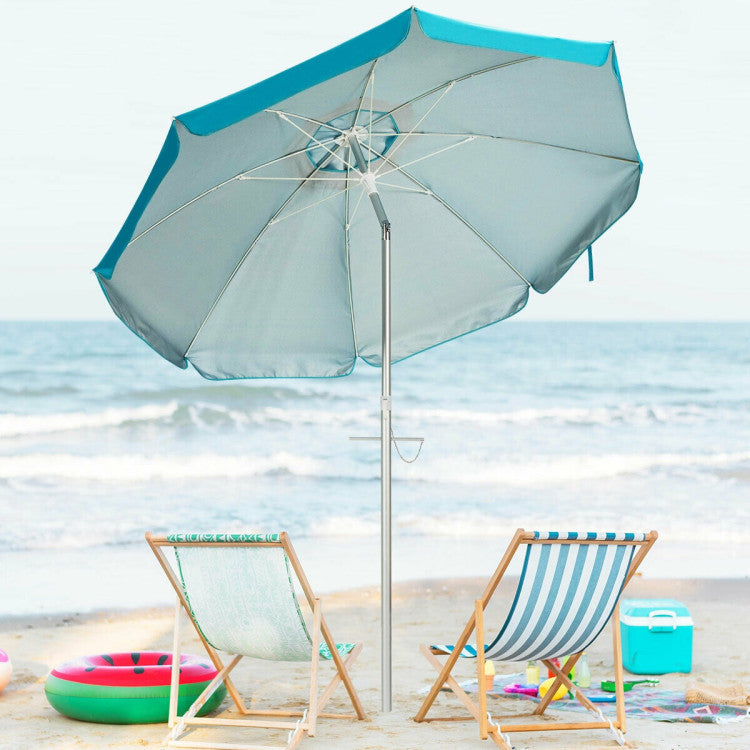 6.5 Feet Outdoor Beach Umbrella with Carry Bag without Weight Base