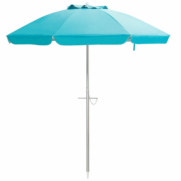 6.5 Feet Outdoor Beach Umbrella with Carry Bag without Weight Base