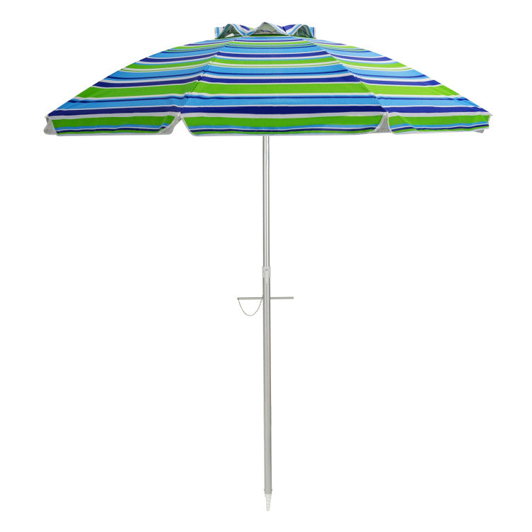 6.5 Feet Outdoor Beach Umbrella with Carry Bag without Weight Base