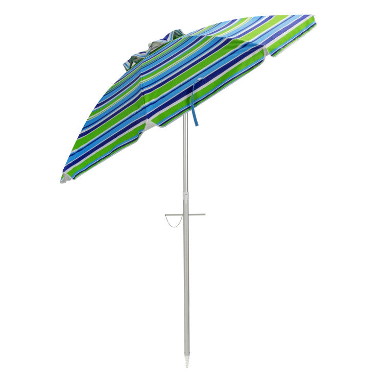 6.5 Feet Outdoor Beach Umbrella with Carry Bag without Weight Base