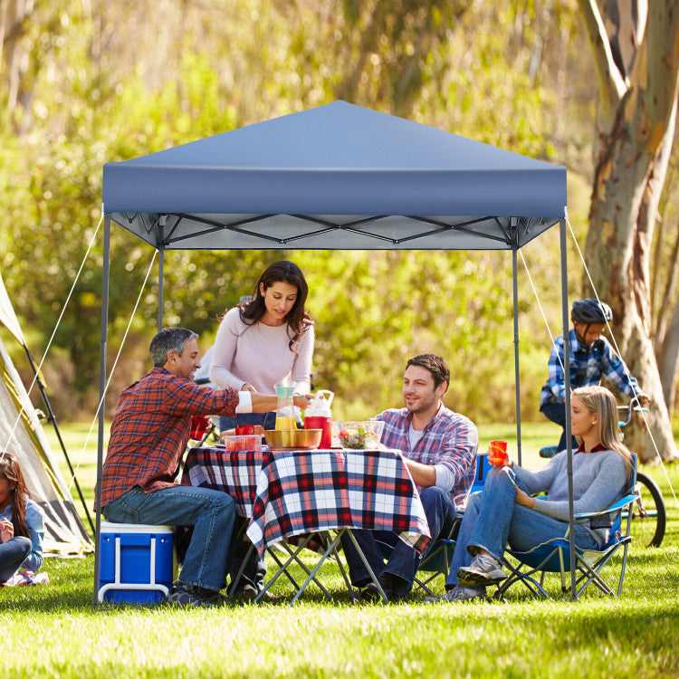 6.6 x 6.6 Feet Outdoor Pop-up Canopy Tent with UPF 50+ Sun Protection and Adjustable Heights