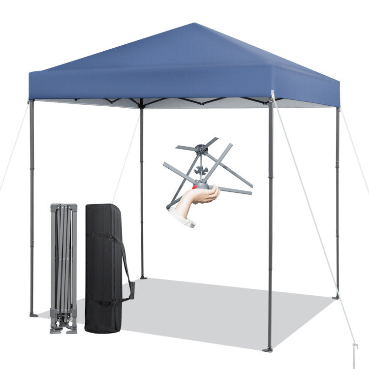 6.6 x 6.6 Feet Outdoor Pop-up Canopy Tent with UPF 50+ Sun Protection and Adjustable Heights