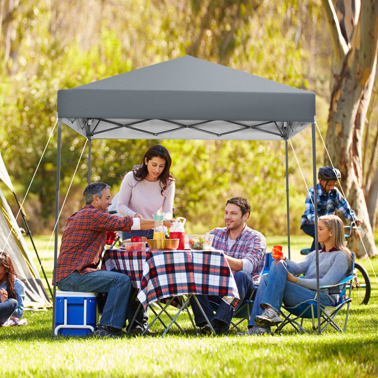 6.6 x 6.6 Feet Outdoor Pop-up Canopy Tent with UPF 50+ Sun Protection and Adjustable Heights