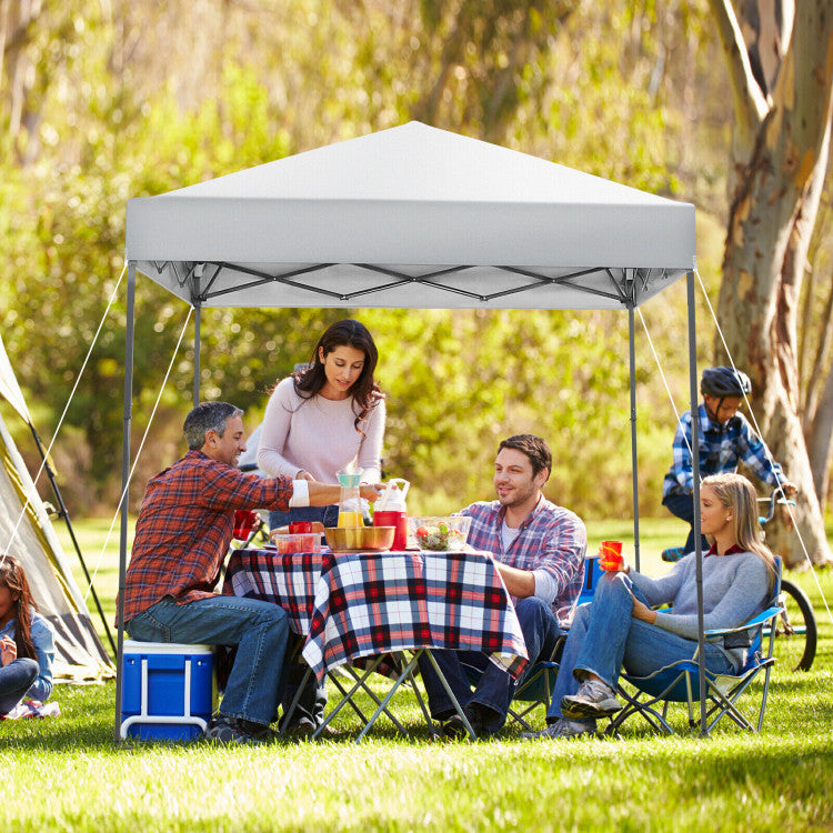 6.6 x 6.6 Feet Outdoor Pop-up Canopy Tent with UPF 50+ Sun Protection and Adjustable Heights