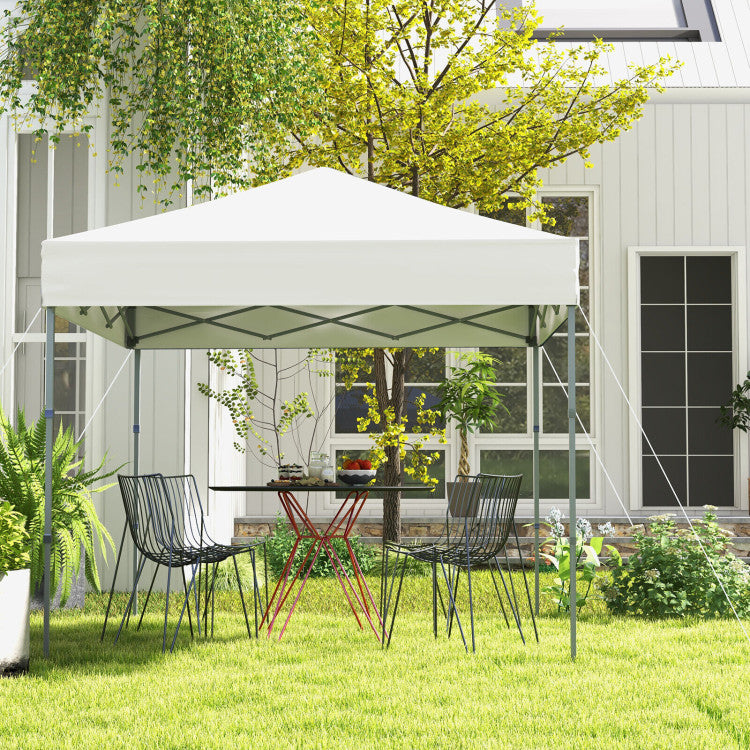 6.6 x 6.6 Feet Outdoor Pop-up Canopy Tent with UPF 50+ Sun Protection and Adjustable Heights