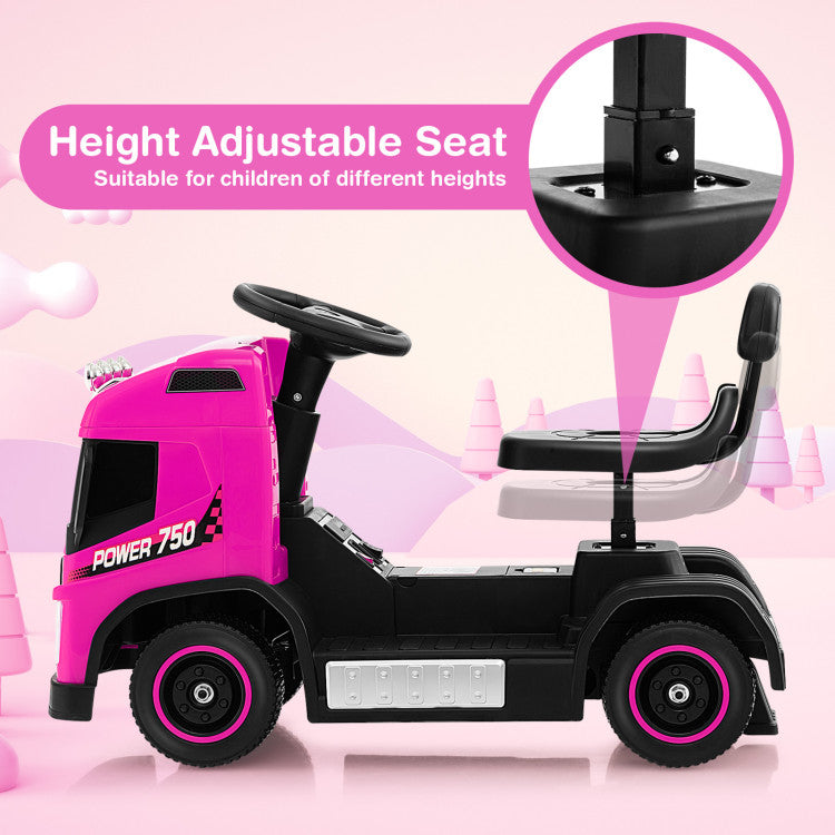 6V Kids Electric Ride-on Truck with Adjustable Height Seat