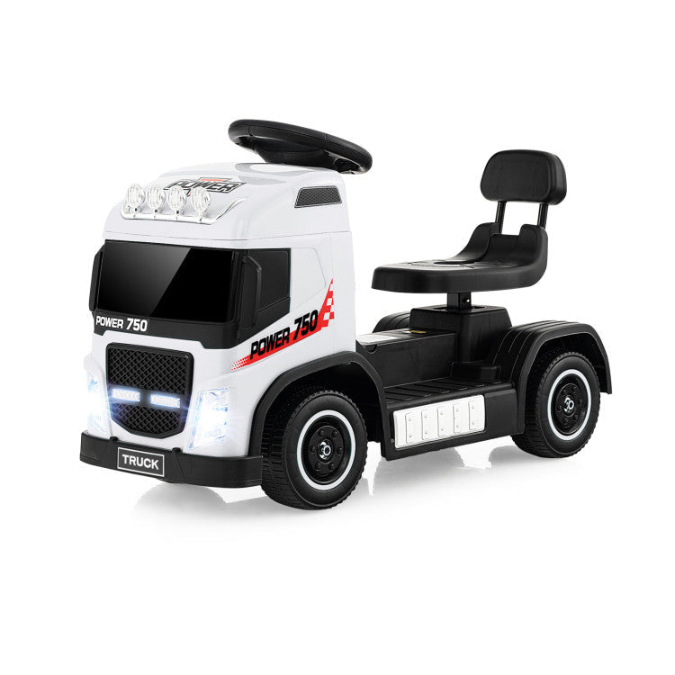 6V Kids Electric Ride-on Truck with Adjustable Height Seat