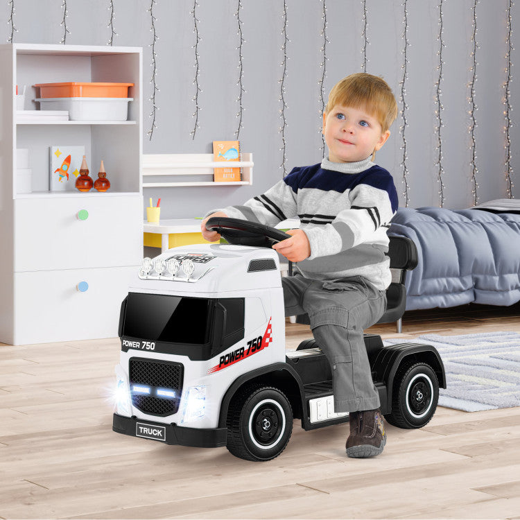 6V Kids Electric Ride-on Truck with Adjustable Height Seat