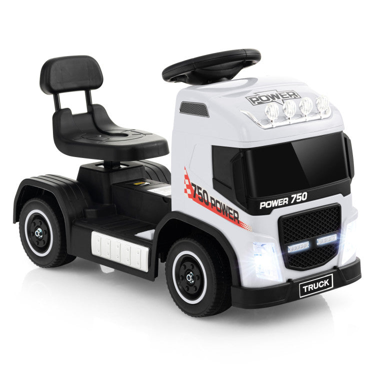 6V Kids Electric Ride-on Truck with Adjustable Height Seat