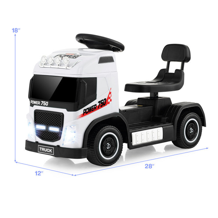 6V Kids Electric Ride-on Truck with Adjustable Height Seat