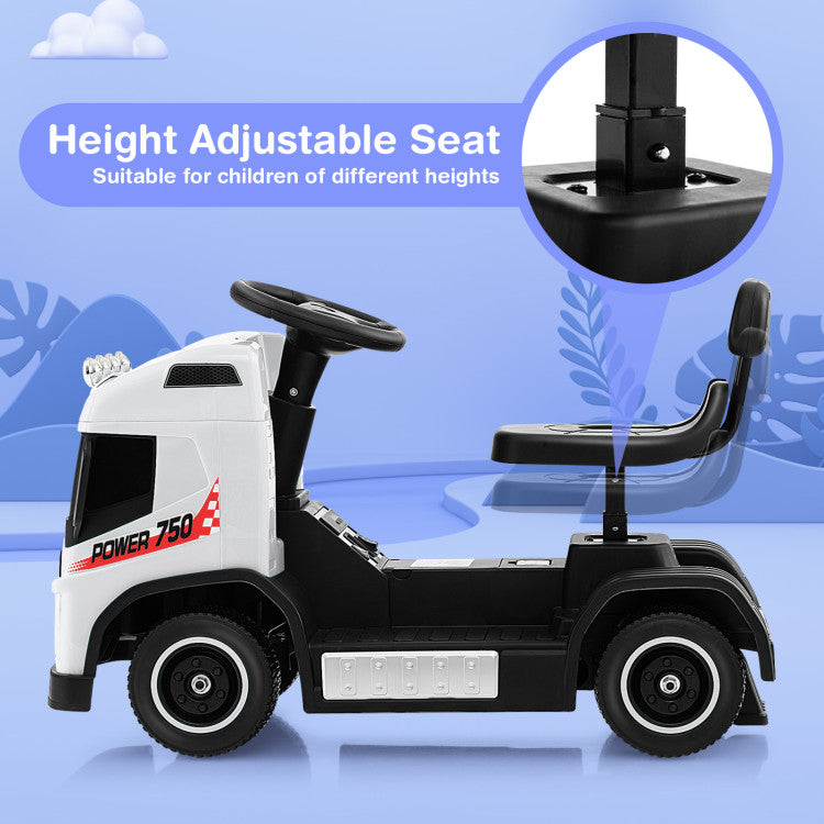 6V Kids Electric Ride-on Truck with Adjustable Height Seat