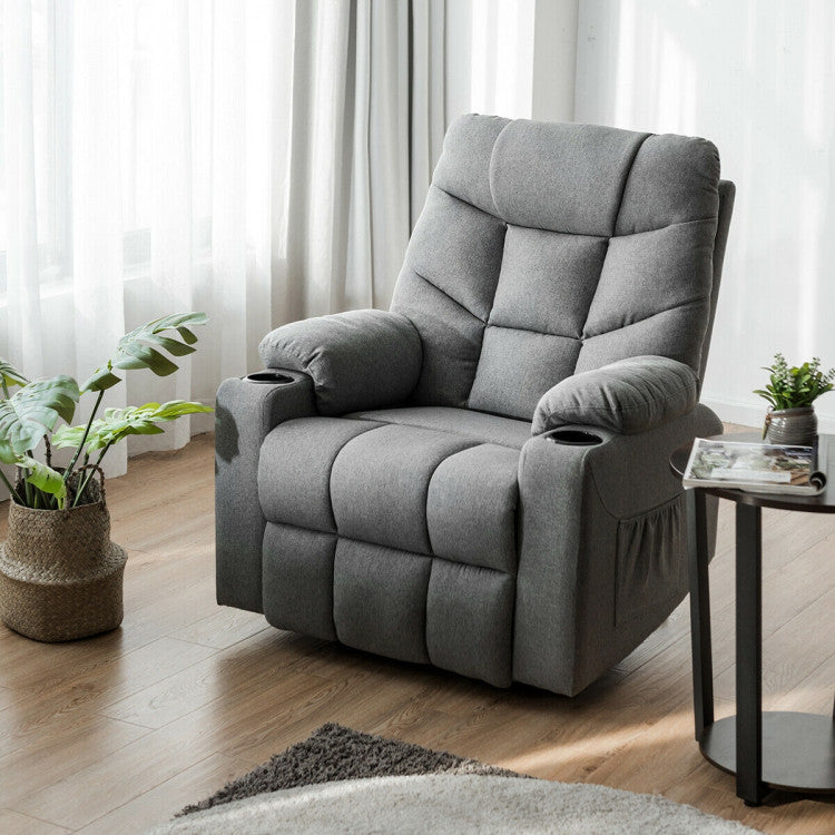 Electric Massage Recliner with 8-point Massage and USB Charging Port