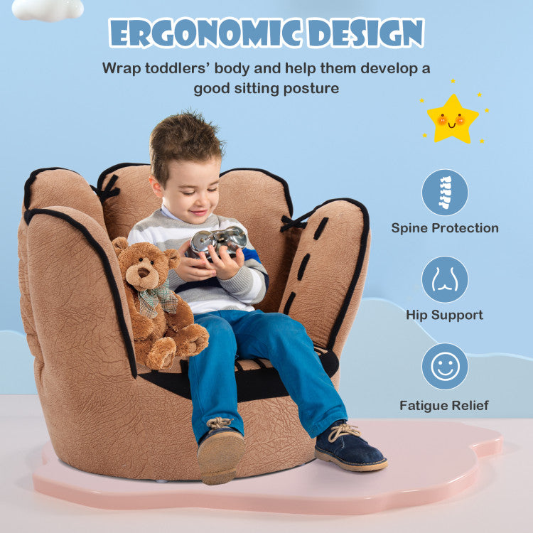 Five Fingers Baseball Glove Shaped Leisure Upholstered Kids Sofa