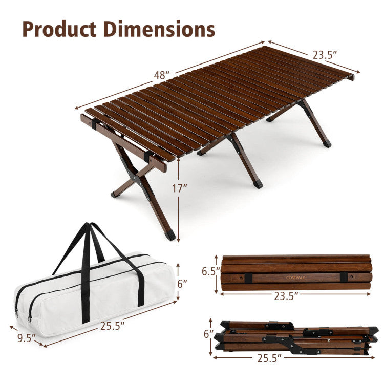 Folding Picnic Table with Carry Bag for Camping, BBQ and Patio