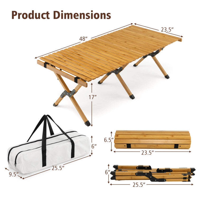 Folding Picnic Table with Carry Bag for Camping, BBQ and Patio