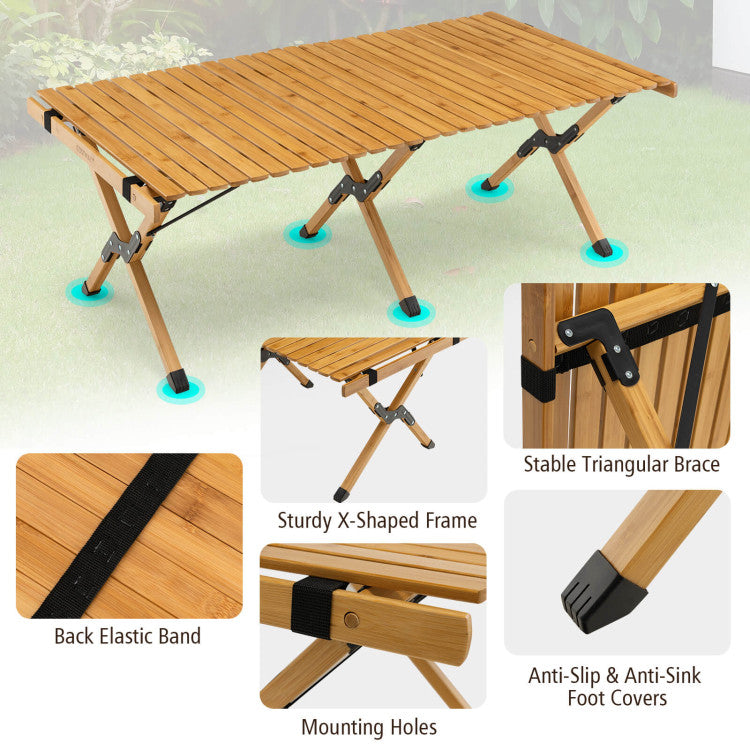 Folding Picnic Table with Carry Bag for Camping, BBQ and Patio