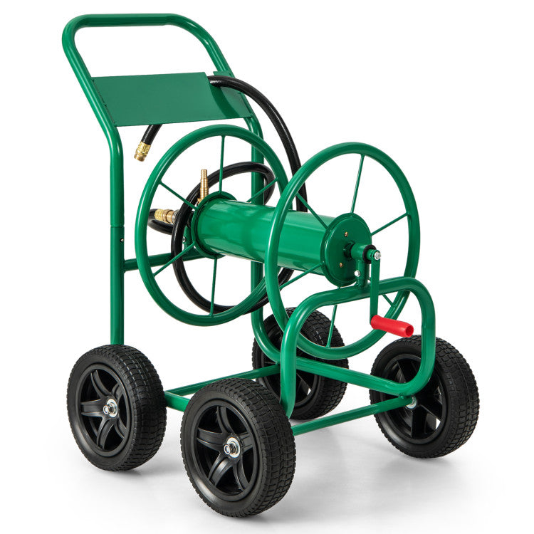 Garden Water Hose Reel Cart with Wheels for Watering Plants, Washing cars and Bathing Pets