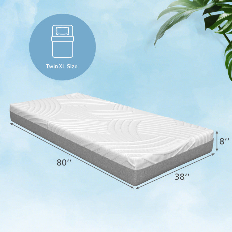 Gel Memory Foam Convoluted Foam Mattress with USB Ports and LED Light