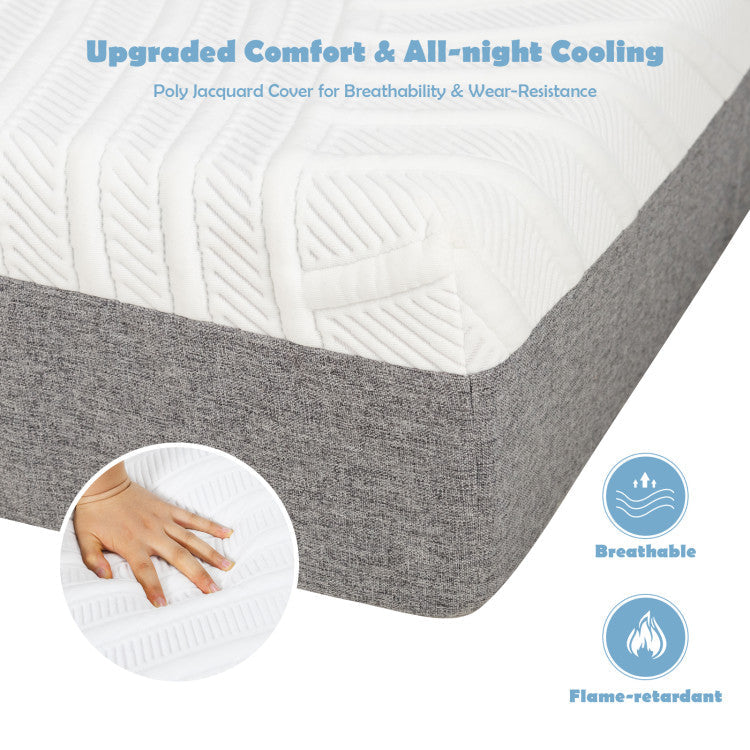 Gel Memory Foam Convoluted Foam Mattress with USB Ports and LED Light