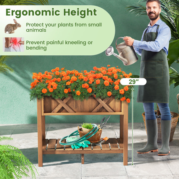 HIPS Raised Garden Bed Poly Wood Elevated Planter Box for Outdoor