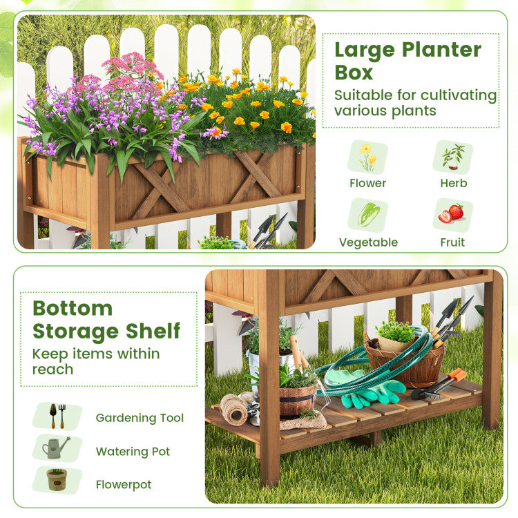 HIPS Raised Garden Bed Poly Wood Elevated Planter Box for Outdoor