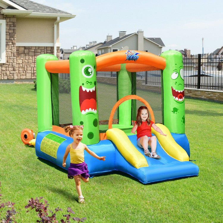 Inflatable Castle Bounce House Jumper Kids Playhouse with Slider