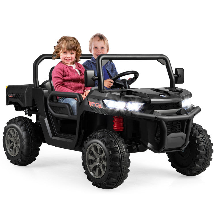 Kids Ride On Truck Car with Remote Control and 2 Seaters