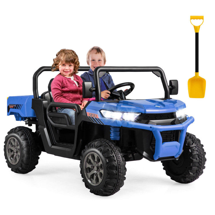 Kids Ride On Truck Car with Remote Control and 2 Seaters