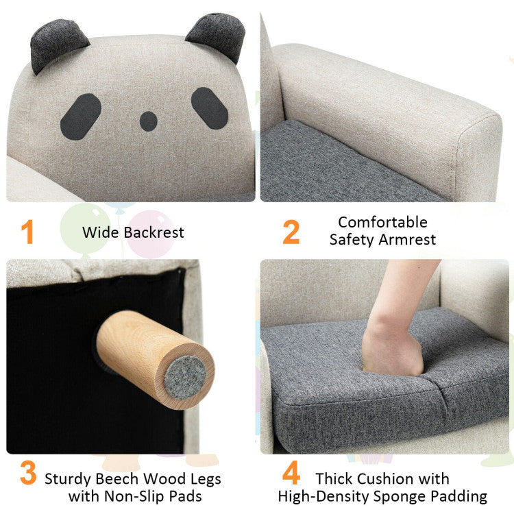 Kids Sofa with Armrest and Thick Cushion for Playrooms, Living rooms and Kindergarten