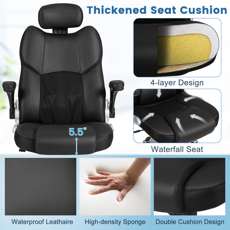 Kneading Back Massage Office Chair with Adjustable Heights and Headrest