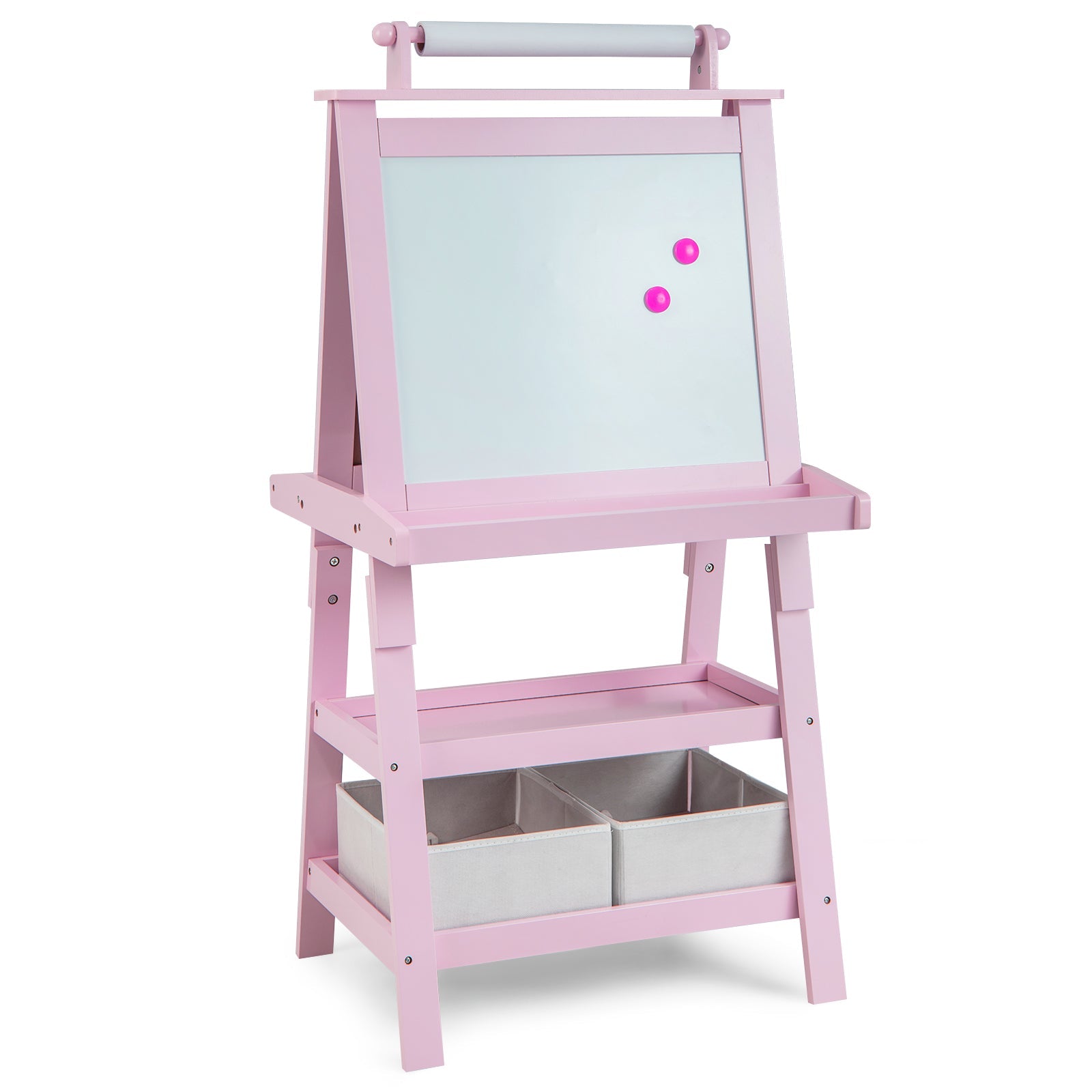 MDF Kids Art Easels with Storage Space and Chalk Board