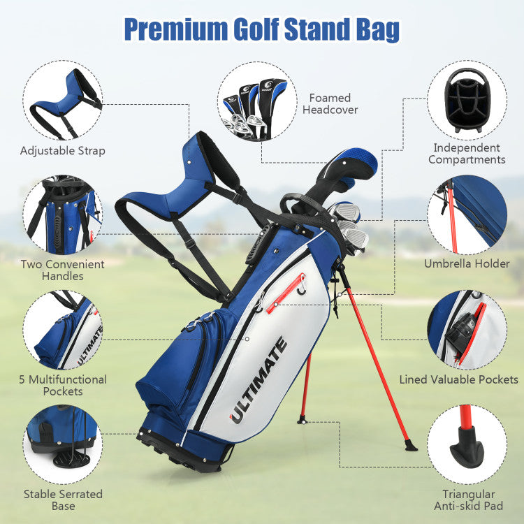 Men’s Profile Complete Golf Club Package Set Includes 10 Pieces with Stand Bag