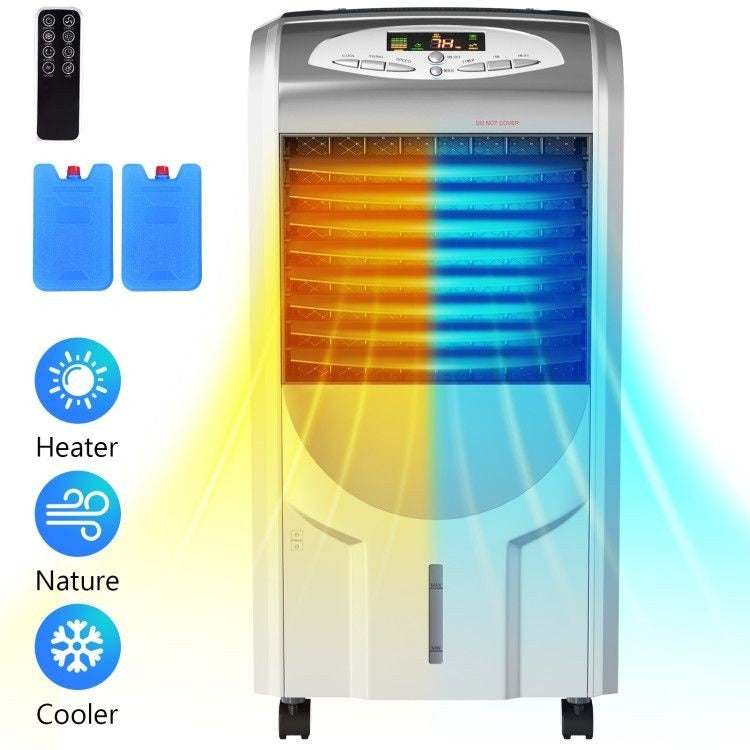 5 In 1 Portable Evaporative Cooler Fan with Heater, Humidifier & Purifier