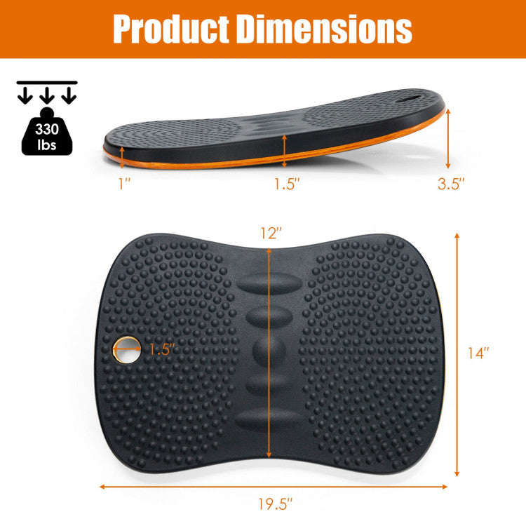 Portable Anti-Fatigue Balance Board with Raised Massage Points for Office