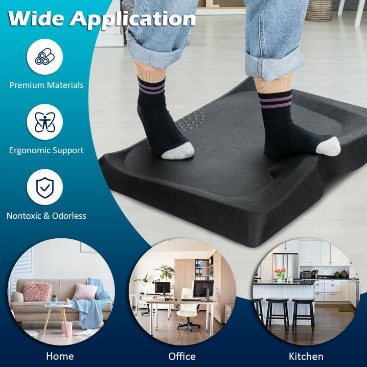 Portable Anti-Fatigue Standing Mat with Massage Point and Diverse Terrain